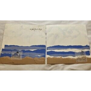 Handmade (2) 12"x12" Premade Scrapbook Pages Layout Beach Summer Sun Vacation